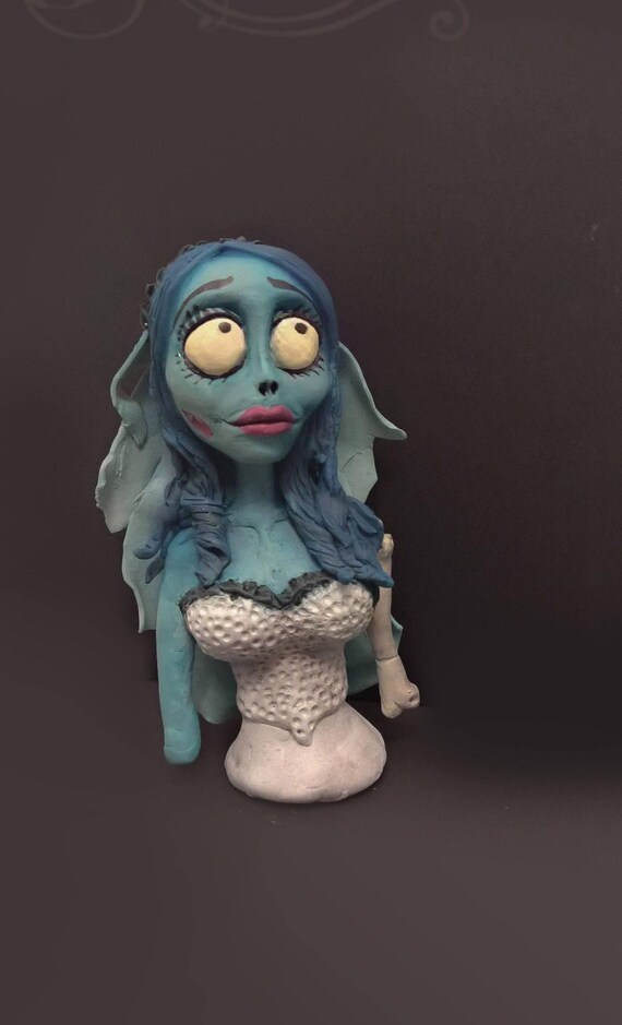 コープスブライド（エミリー）。手作りポリマークレイ製アクション