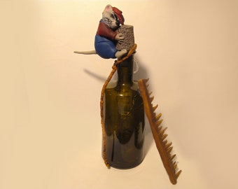The Rescuers lamp (Bernard). Handmade polymer clay action figure.  Unique collectible.
