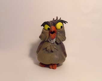 The Sword in the stone (Archimedes) and made polymer clay action figure. Unique collectible.