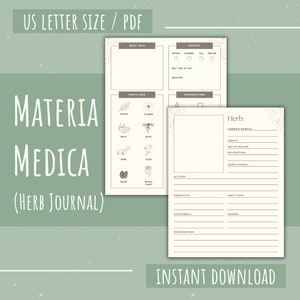 マテリアメディカ | ハーブジャーナル | USレター、PDF、即時ダウンロード