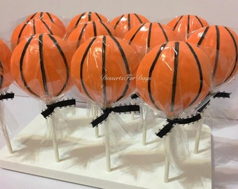 1Dz. Basketball Chocolate Lollipops. Sports Themed Party. Dessert Table. Birthday. Baby Shower. NBA Pops.