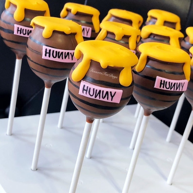 Dozen 12 Hunny Themed Cake Pops.Winnie The Pooh Cake Etsy