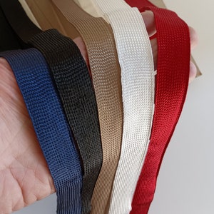 Nastro Treccia Anni '70 in Viscosa Taglio 10 Metri, Nastro Beige Blu Rosso Bianco Made in Italy
