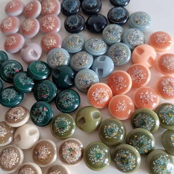 30 boutons à motif floral 7 couleurs, boutons pour robe cardigan 15 mm, boutons haute couture fabriqués en Italie