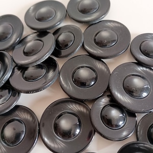Botones negros con efecto luna brillante, botones para abrigos, chaquetas, vestidos, botones de alta costura fabricados en Italia