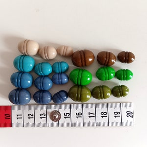 Vintage Oval Button 7 Colors, Dress Shirt Doll Baby Buttons, Made in ...