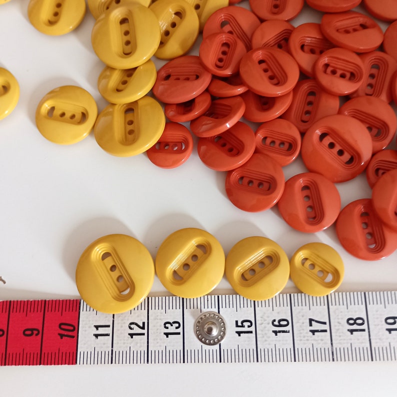 2 Holes Buttons Blue Orange Yellow, Jacket Dress Buttons, Made in Italy