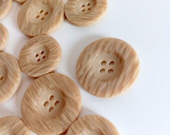 Marbled Beige Buttons: 28mm/23mm - Italian High Fashion