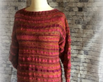 Pink Striped Sparkle Sweater 44"