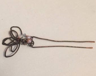 Pearl and Ice Lotus Hair Scarf Shawl Pin