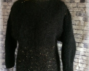 Midnight sparkle lace sweater 43"