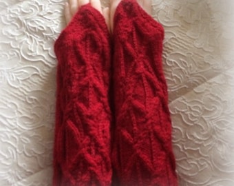 Red finger loop - Arm warmers large size