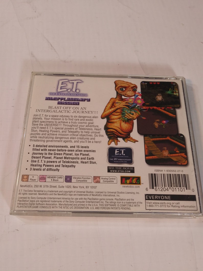 Sony PlayStation 1 E.T - PS1 The Extra-Terrestrial: Interplanetary Mission