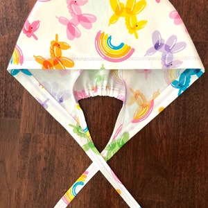 Balloon Animal Scrub Cap with buttons