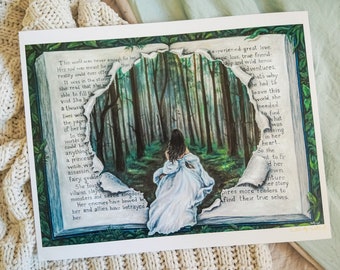 11x14 in. oil painting print  (*stepping through the pages*)