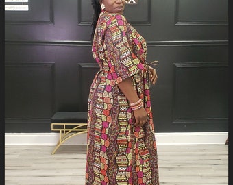 African Wax Print Dress - Etsy