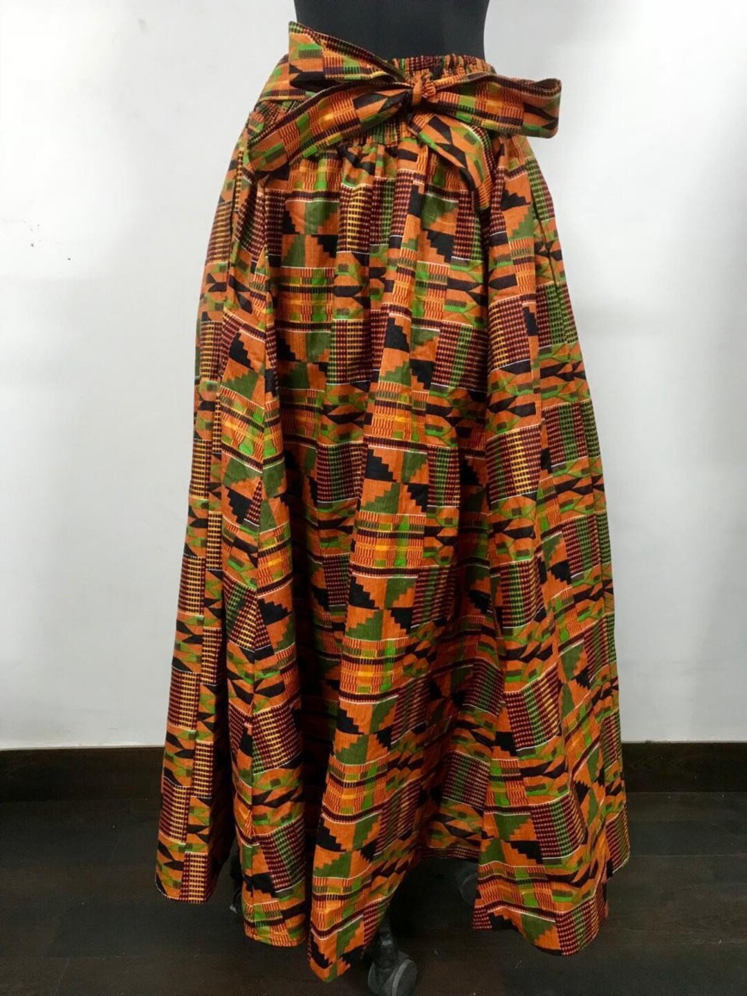 African Kente Maxi Skirt - Etsy