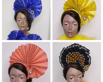 African Head Wrap, Auto Gele, Turban Nigerian Gele, Aso Oke