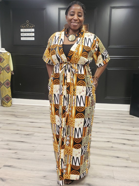 African Wax Print Dress - Etsy