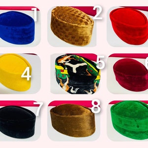African Kufi Hat Groom and Groom&#39;s Men Nigerian Igbo Aboki Cap