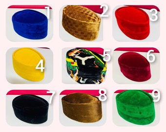 African Kufi Hat Groom and Groom&#39;s Men Nigerian Igbo Aboki Cap