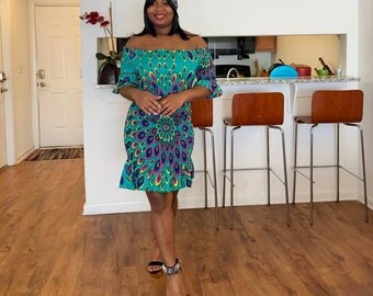african wax plus size short ankara dresses African Dresses for Women Ankara Wax Print Plus Size Short Sleeves Traditional Casual 580 1 XXS at Amazon Women's Clothing store