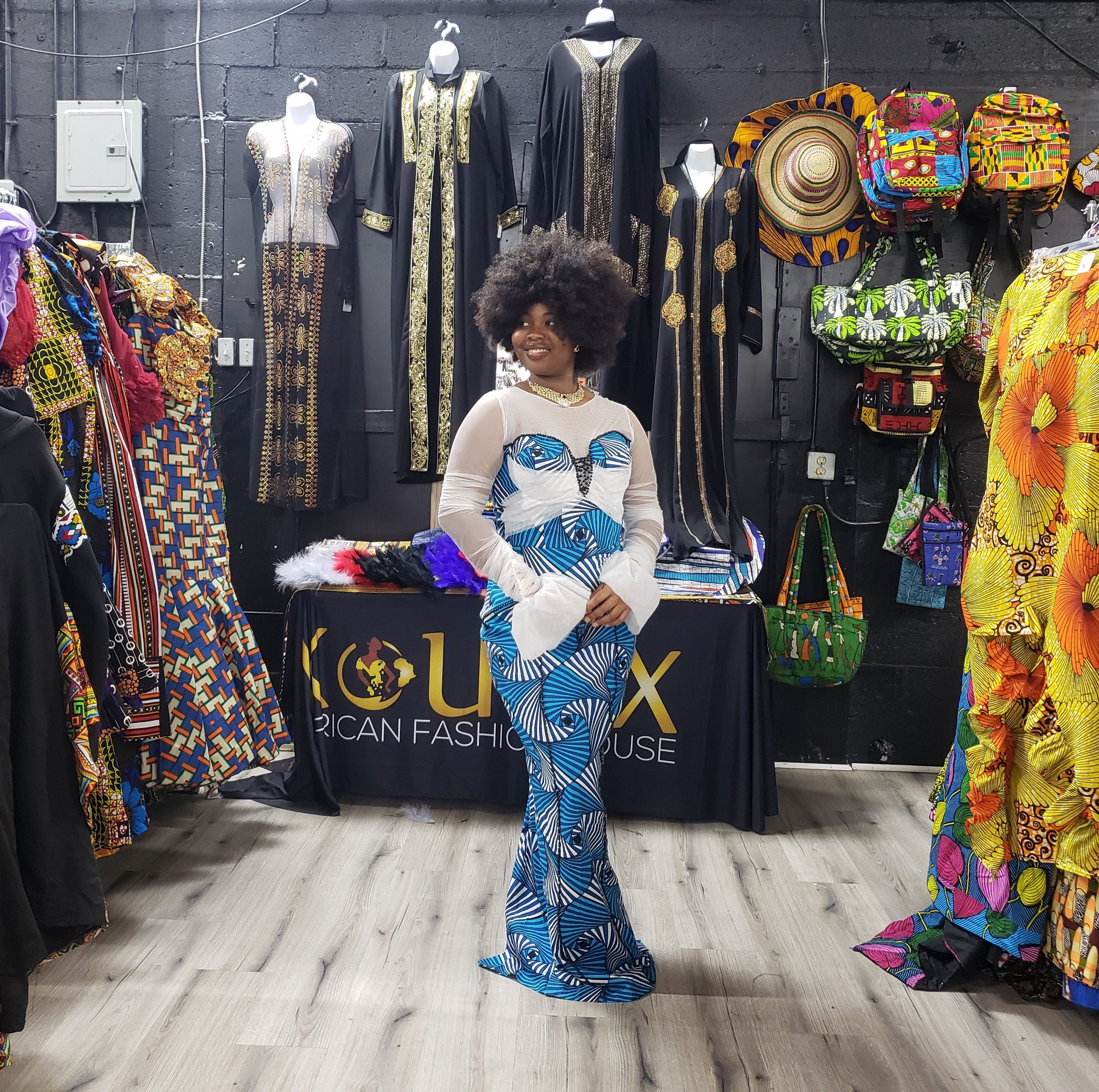 African Dress Wax Print Long Dress - Etsy