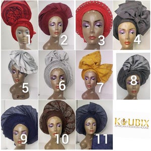 African Head Wrap, Auto Gele, Nigerian Gele, Aso Oke