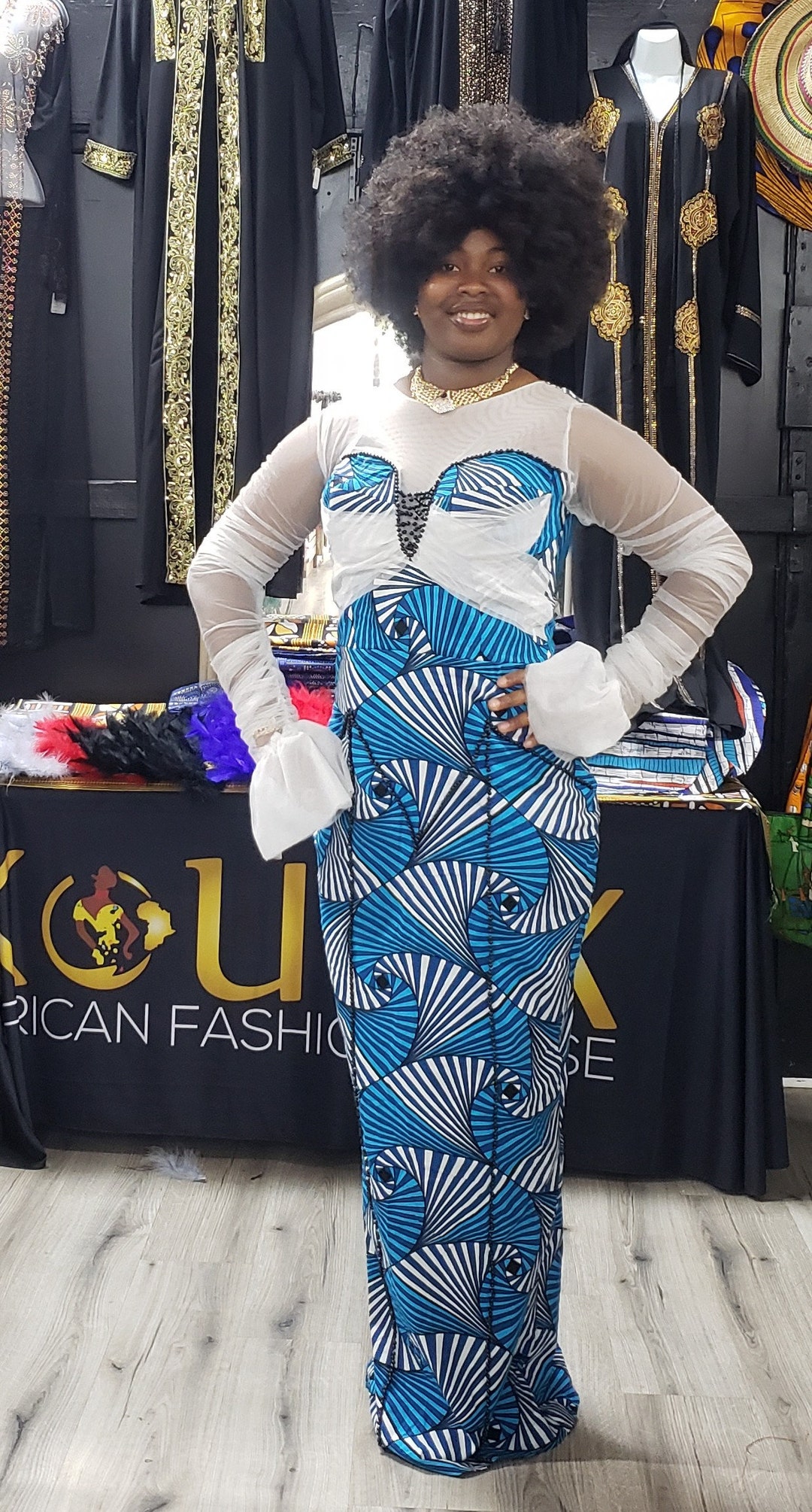 【7/4まで限定SALE】AFRICAN WAX PRINT DRESS African Dress Wax Print Long Dress - Etsy