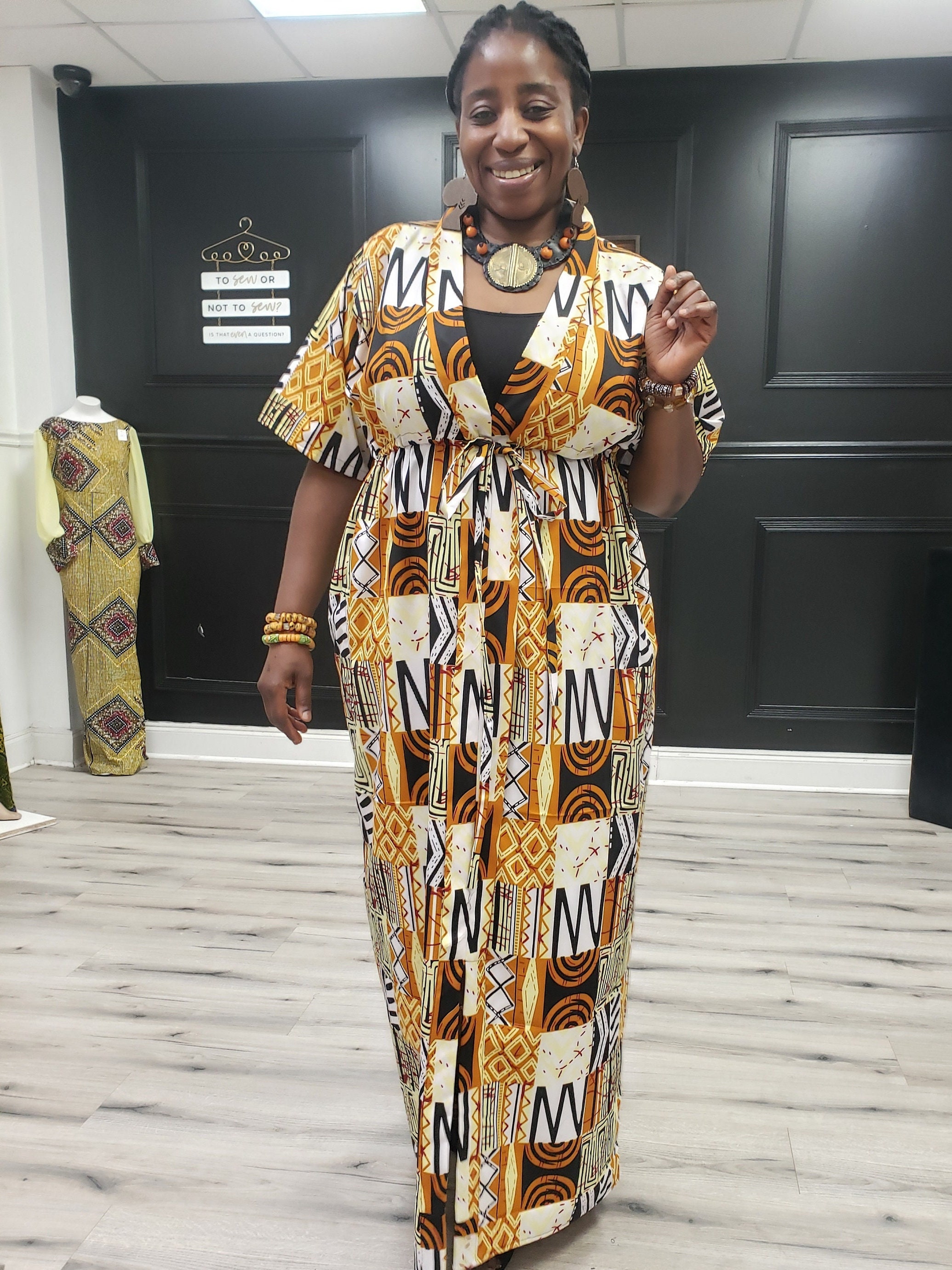 African Wax Print Dress - Etsy