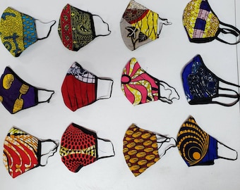 African Fabric Face Mask Covering
