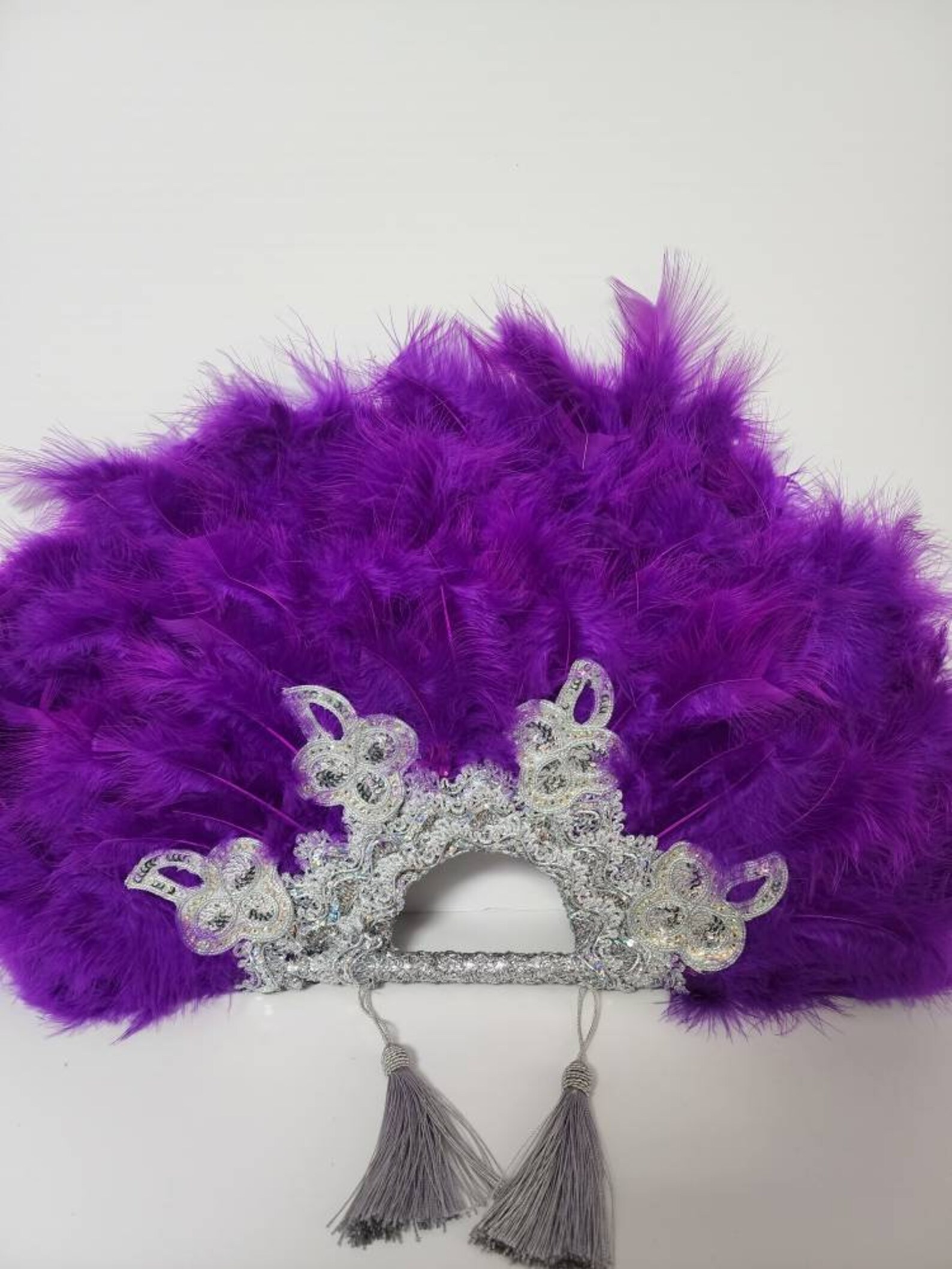 Feathered Clutch Bridal Fan Traditional Engagement Wedding Etsy