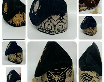 African Kufi Hat Groom and Groom's Men Hat Hausa Aboku Cap Igbo Cap Kuffi Coming2America Zamunda