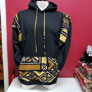 African Mud Cloth Print Hoodie Sweat Shirt (Unisex)