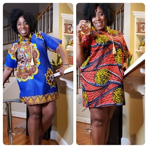 African Wax Print Ankara Short Dress