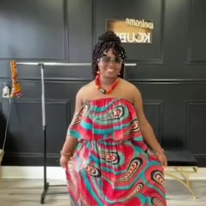 African Ankara Infinity  Dress
