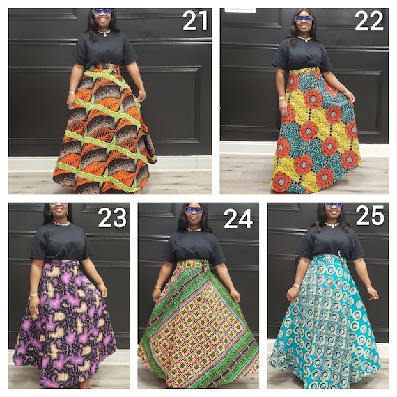African Ankara Wrap Skirts - Etsy