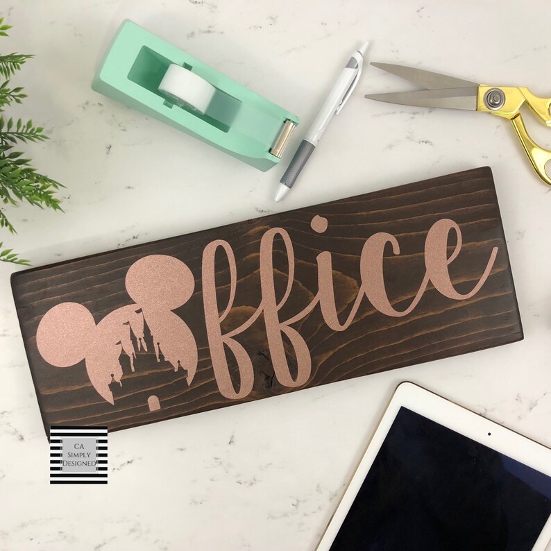 Disney Inspired Office Decor Disney Office Sign Disney Gift Etsy