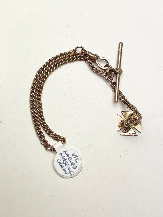 Antique Victorian Masonic Pocket Watch Fob Chain Or B… Gem