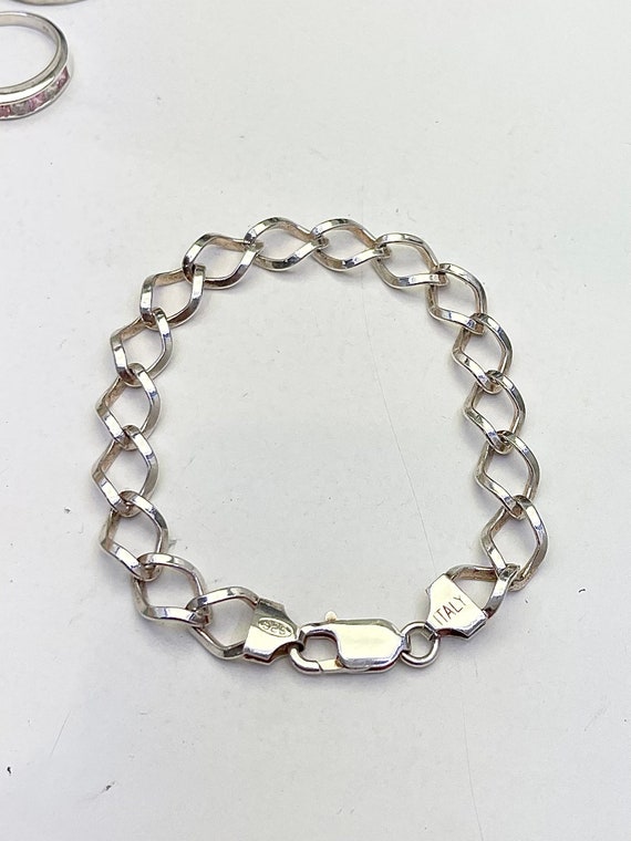 Sterling Silver Plain Simple Chain Link Bracelet -  Canada