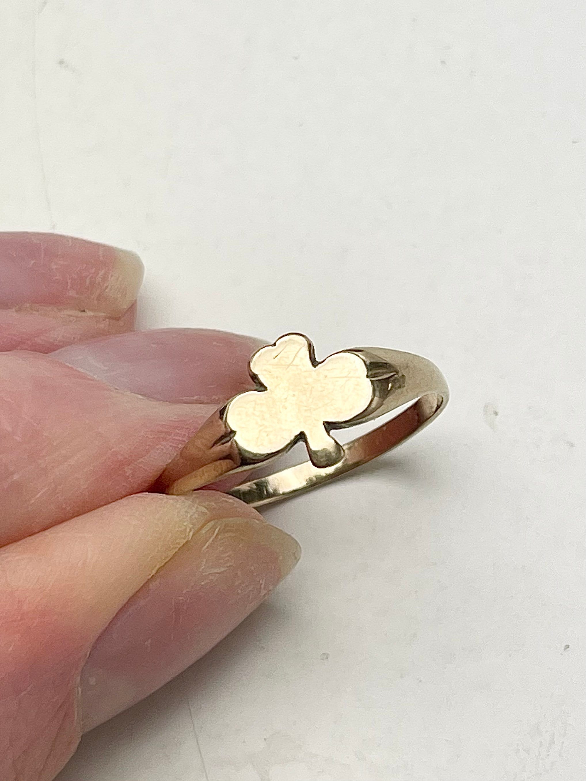 Gold cheap shamrock ring
