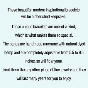 Bracelet citation Emerson, inspiration bracelet cordon de chanvre avec breloque coeur image 9