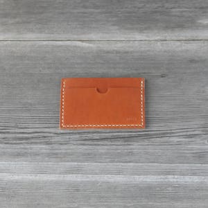 Leather Stacked Card Case // Caramel image 1