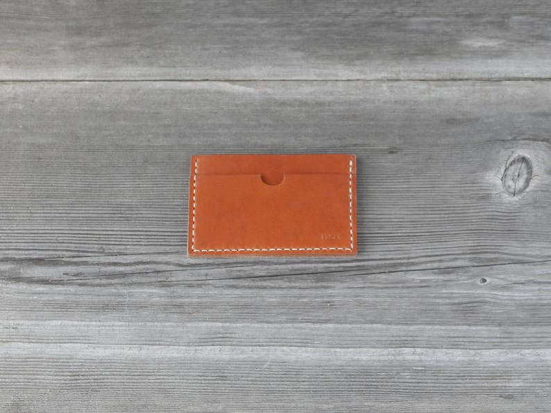 Leather Stacked Card Case // Caramel image 1