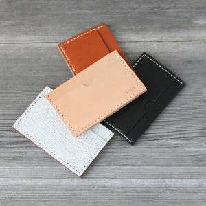 Leather Stacked Card Case // Caramel image 3