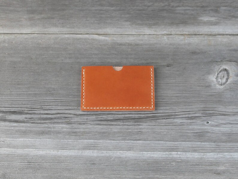 Leather Stacked Card Case // Caramel image 2