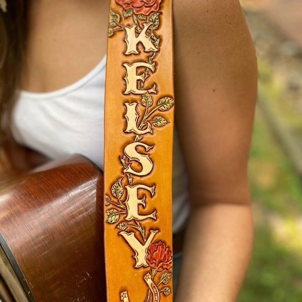 CUSTOM GUITAR STRAP // message me to discuss your design before purchasing this post