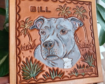 CUSTOM PET PORTRAIT // Message to discuss before purchasing // Hand-Tooled Leather by Sonkatonk Leather