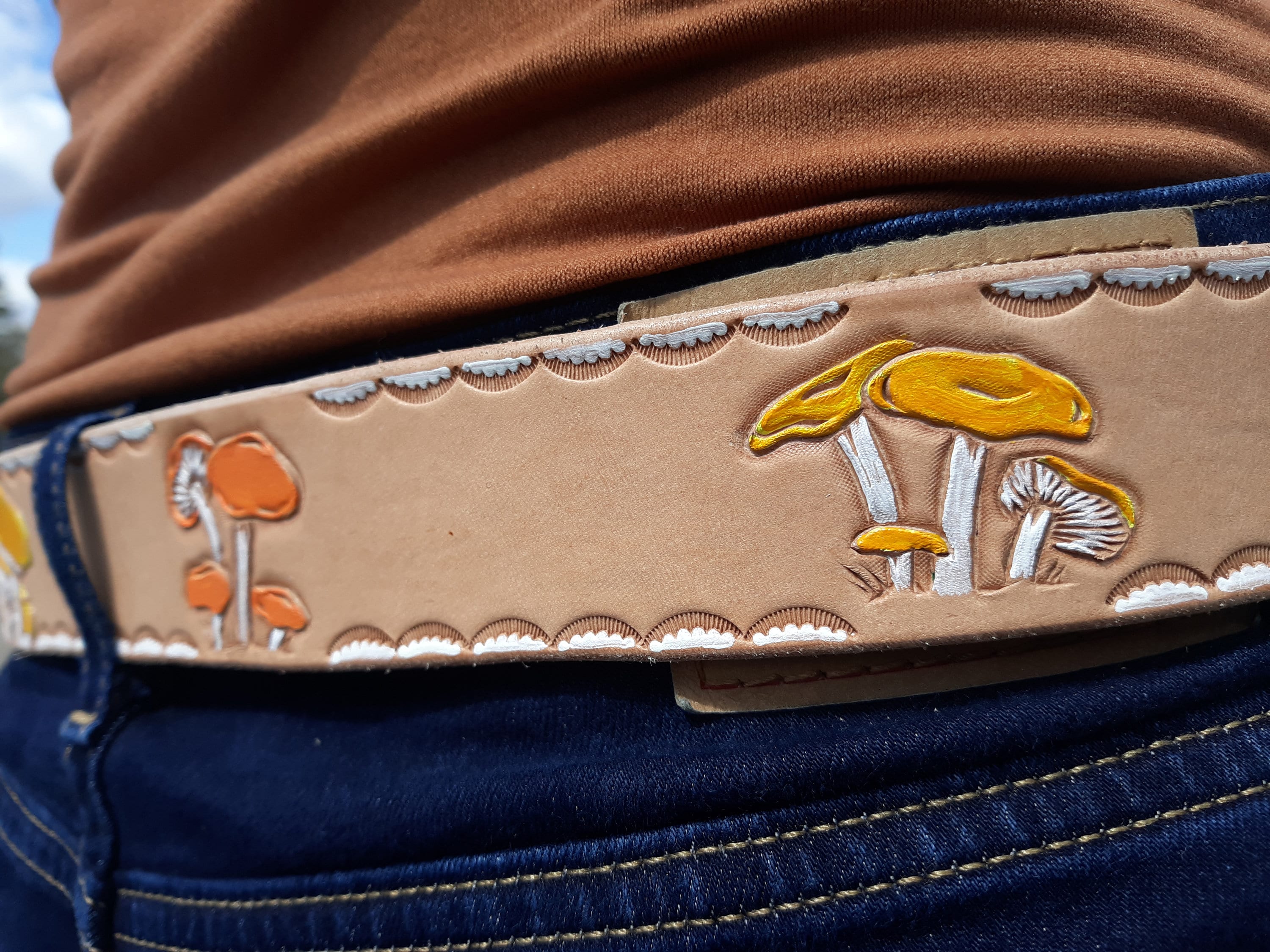 Wild Mushroom Belt // X Small Ladies Belt | Etsy