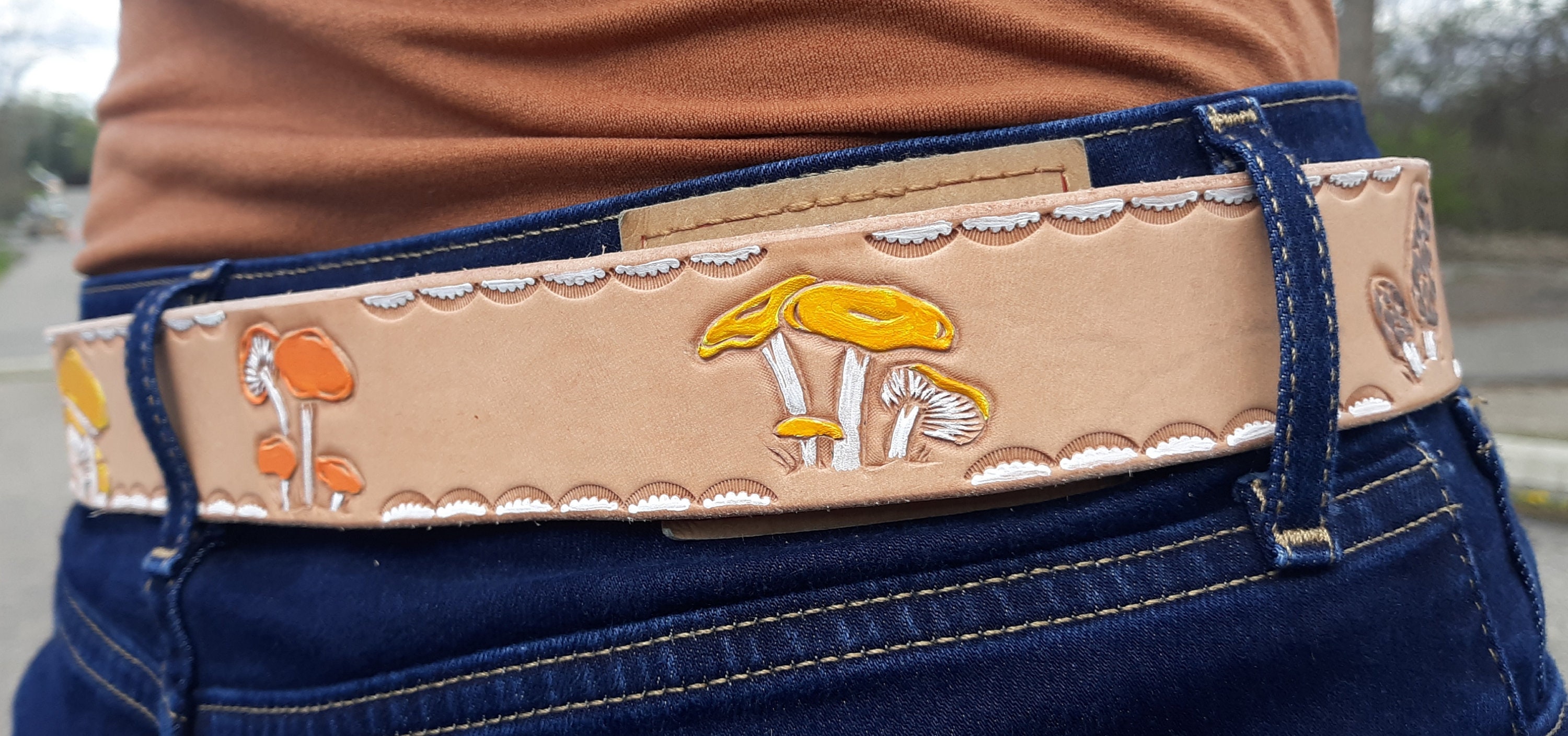 Wild Mushroom Belt // X Small Ladies Belt | Etsy